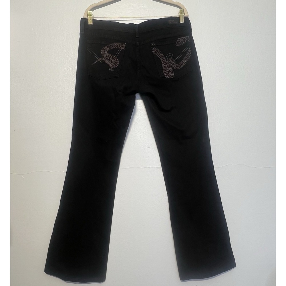 Citizens of Humanity Black Bootcut Jeans Snake Embroidery Women's Sz 31 W35 L33‎